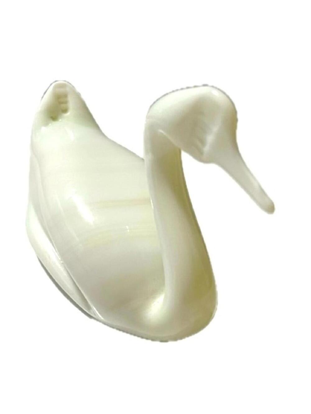 Vintage handmade swan trinket decor 🦢, white
